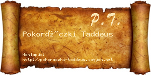 Pokoráczki Taddeus névjegykártya